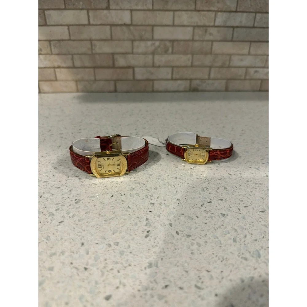 Paul‎ Jardin His Hers Watch Set Gold Tone